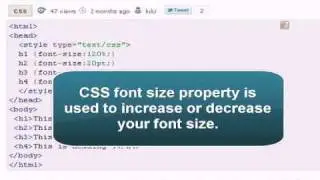 CSS Tutorial :css font size