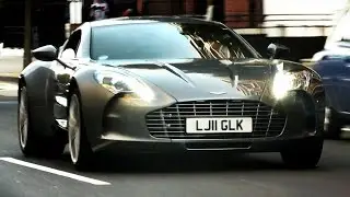 Aston Martin One-77 acceleration sounds in London