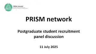 Postgraduate student recruitment panel discussion