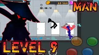 LEVEL 9‼️ANGER OF STICK 5: ZOMBIE || MAN [ANGER OF STICK 5: ZOMBIE GAMEPLAY]