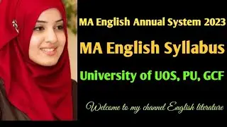 MA english syllabus UOS, PU and GCU Syllabus # MA English Books #analysis