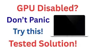 I Accidentally Disabled my Graphics Card | Disabled Display Adapter | Disabled Intel HD Graphics