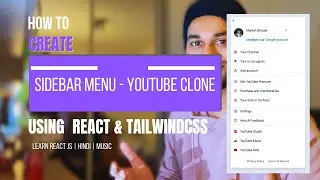 How to Create Sidebar Navigation Menu of YouTube App using React  | ASMR Programming - No Talking