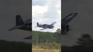 Incredible Giant Scale RC F6F Hellcat Slow-mo Showcase