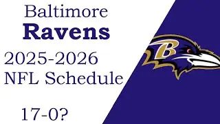 Ravens 2025-2026 NFL Schedule!