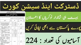 District And Session Court New Jobs 2021 II How to Apply for the Jobs II