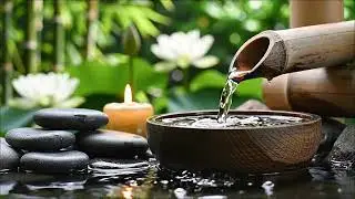 Zen Garden Bamboo Water 💧 Relax, Meditate & Let Go of Stress. Healing Water Sounds 🌿💧 Deep Sleep