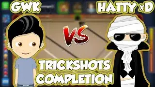 HATTY xD v/s GAMINGWITHK - 8 BALL POOL - TRICKSHOTS COMPLETION #1 2017 - INDIRECT DENIAL