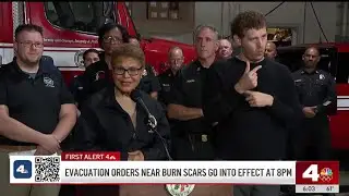LA wildfire burn zones under evacuation orders starting at 8 p.m.