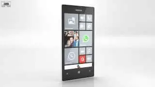 Nokia Lumia 520 White 3D model by 3DModels.org