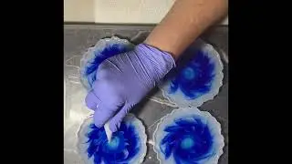 #1 Cobalt Blue Bloom Coasters