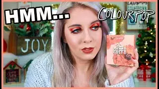 TRYING OUT THE NEW COLOURPOP BIG POPPY PALETTE || FIRST IMPRESSIONS || VLOGMAS DAY 21