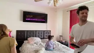 Unboxing Paramount wall mount fireplace and installing