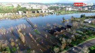 Cheias em Coimbra janeiro 2016 - Imagens a&eacute;reas drone