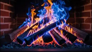 Relax Beside a Blue and Orange Cozy Fireplace With Color for Focus, Balance and Calm Study Night