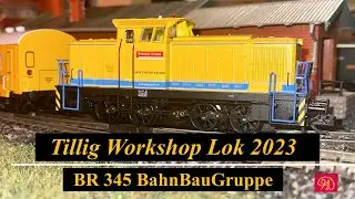 43/1# Tillig Workshop Lok 2023 BR 345 BahnBauGruppe V 60 ESU HiFi Sound und Beleutg.und Rundumlicht