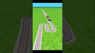 DOUBLE DECKER FREIGHT SNAKE 🐍 CROSSIN ZIG ZAG TRACK #beats #anime #train #youtube #trainvideo