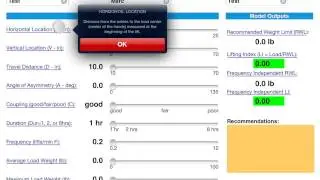 HT NIOSH Lift calculator - Humantech inc.