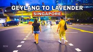 Singapore City Night View | Geylang to Lavender MRT