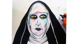 the nun drawing I nun sketch I the nun sketch I valak drawing