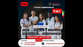 Find Free MBBS in Italy 2025 September Intake | Complete MBBS Process | Italy MBBS Scholarship 2025