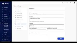 8.1.8 Shoopy Online Store - Store Settings - SEO Settings | Shoopy Business App's Web Dashboard