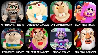 ROBLOX: ESCAPE MR FUNNY'S TOYSHOP, ESCAPE BOBBY DAYCARE OBBY, ESCAPE EVIL GRANDPA OBBY #roblox