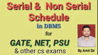 Basics of schedule in dbms | serial and non serial schedule in dbms | Hindi |