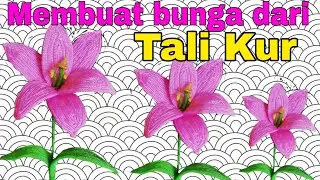 Membuat Bunga Dari tali Kur #talikur #bunga #diymacrame