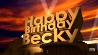 Happy Birthday Becky