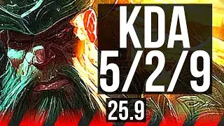 GANGPLANK vs YONE (TOP) | 5/2/9 | KR Master | 25.9