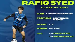 Rafiq Syed | 2027 CM | ECNL Winter Showcase Highlights (High-Academic Focus)