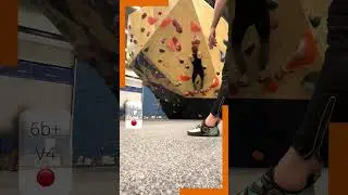 Super fun overhung problem with a feisty undercling!#climbing #girlswhoclimb #bouldering