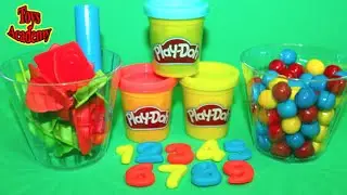 Play-Doh Numbers Playset Learning Counting Numbers with Gumballs 1 to 9 | Toys Academy