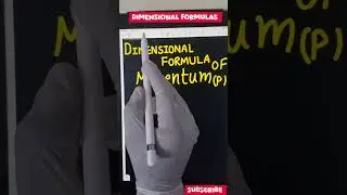 Trick to Find Dimensional Formula of Momentum (P) #class11 #physics #dimensions 😊