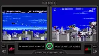 Aero Blasters (Pc Engine vs Mega Drive) / Air Buster (Sega Genesis vs Turbografx 16)