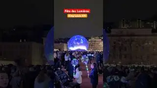 Statue of King Louis XIV at the Fete des Lumieres in Lyon #fetedeslumieres #lyon