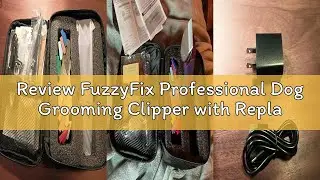 Review FuzzyFix Professional Dog Grooming Clipper with Replacement Blade, 5-in-1 Adjustable Blade Co
