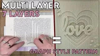 Multilayer / Cut and Fold / Graph Style Pattern / 7 layers / 180&deg; folds #bookfolding #bookpages