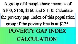 Расчет индекса разрыва в уровне бедности | #PovertyGapIndex #EconomicInequality