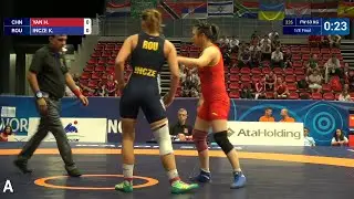 1/8 FW - 63 kg: H. YAN (CHN) df. K. INCZE (ROU) by FALL, 4-0
