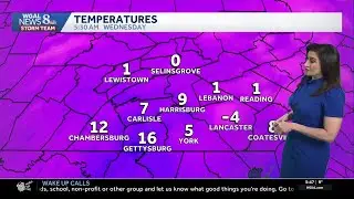 Frigid start, milder and breezy afternoon in south-central Pennsylvania