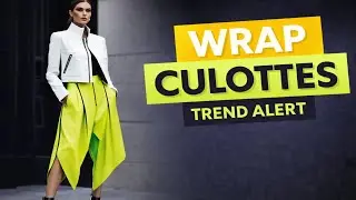 Asymmetrical Wrap Culottes | Trendy Green Skirt Pants Design | Fashion Styling Ideas