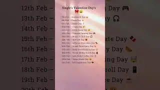 😱 Single&rsquo;s Valentine Week Be Like 😂 | Full Relationship Calendar! ❤️