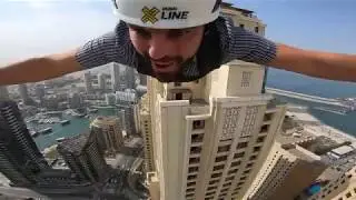 Webtalk's CEO RJ Garbowicz flying through Dubai at 50 MPH on a zipline!