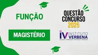 Fiz a Questão de FUNÇÃO na Prova da Banca Instituto VERBENA
