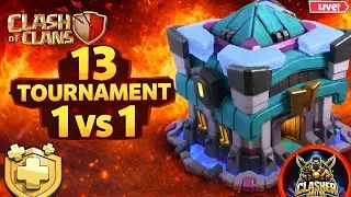 TH13 1v1 Tournament LIVE 🔥 | Clash of Clans Town Hall 13 Wars | Clasher Aditya
