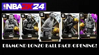 DIAMOND LONZO BALL *SWAGGER* PACK OPENING! PULLED AN AMY ON A 4K BASE PACK! ( NBA 2K24 MYTEAM )