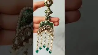 Antique Designer Tassel Earring With Pearl Embelishments #shorts #earrings #earringdesign #blingbag