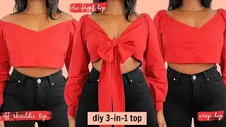 How to Turn an Old Shirt Into a 3-in-1 Top! | Step by Step Tutorial